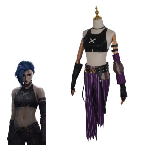 Cosplay de Jinx, lol, League of lengends, arcane, juegos, halloween