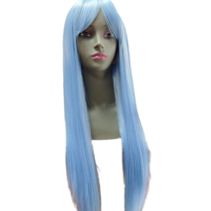Peluca celeste larga, disfraz, cosplay, halloween