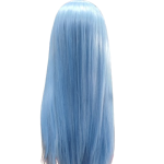 Peluca celeste larga, disfraz, cosplay, halloween