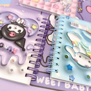 Mini libretas de Sanrio, hello kitty, cinammoroll, pompurin