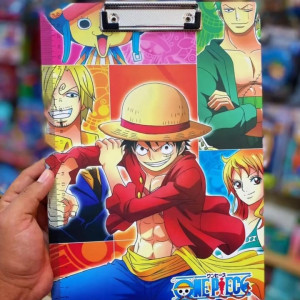 Tabla con clip, portapapeles, one piece, pokemon