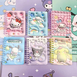 Mini libretas de Sanrio, hello kitty, cinammoroll, pompurin