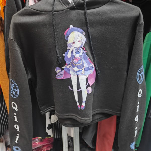 Sueter de Qiqi, Genshin Impact, croptop, sueta, abrigo, sudadera, videojuegos