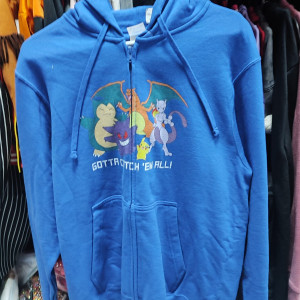 Sueter azul de Pokemon , sueta, abrigo, sudadera, videojuegos
