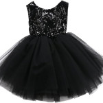 Vestido de princesa sin mangas de malla de lentejuelas, elegantes para niñas, bebés, ropa para fiesta