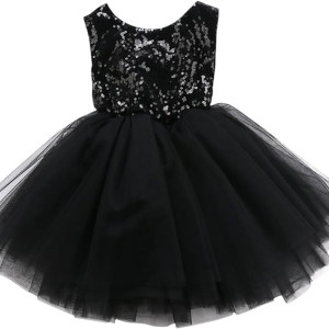 Vestido de princesa sin mangas de malla de lentejuelas, elegantes para niñas, bebés, ropa para fiesta