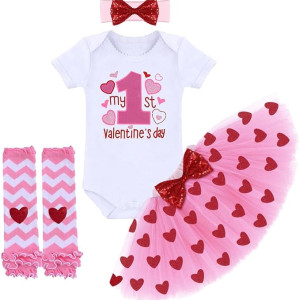 Traje de niña primer San Valentín, falda tutú