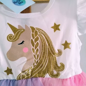Vestido De Unicornio Disfraz Para Niña Tul Colores Lol