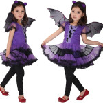 Vestido Murcielago Disfraz Niña Halloween