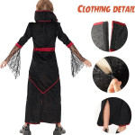 Vestido Vampiro Encaje Niña Disfraz Halloween