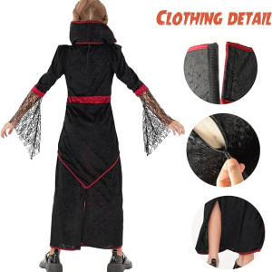 Vestido Vampiro Encaje Niña Disfraz Halloween