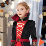 Vestido Vampiro Encaje Niña Disfraz Halloween
