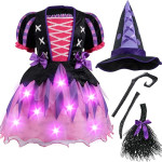 Vestido Bruja Disfraz Niña Halloween