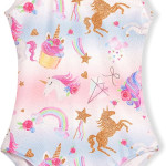 Vestido entero para niña de unicornios