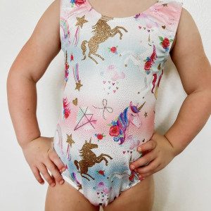 Vestido entero para niña de unicornios
