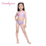 Traje de baño de Sirena tres piezas, niñas, cumpleaños, cola de sirena
