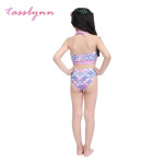 Traje de baño de Sirena tres piezas, niñas, cumpleaños, cola de sirena
