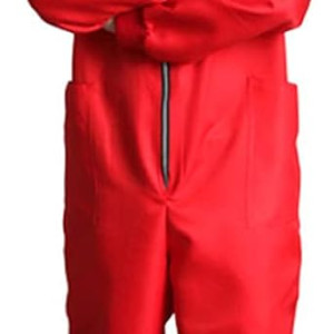 Overol rojo unisex, halloween, disfraz, La casa de papel, el juego del calamar, squid game