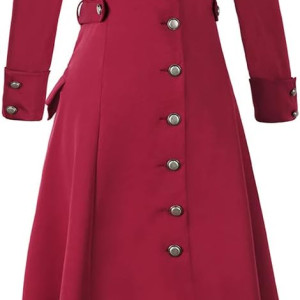 Disfraz , Gabardina gótica, medieval de esmoquin con dobladillo para mujer.  Chaqueta Steampunk, victoriana, halloween