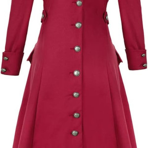 Disfraz , Gabardina gótica, medieval de esmoquin con dobladillo para mujer.  Chaqueta Steampunk, victoriana, halloween