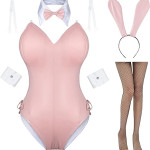 Disfraz de conejita playboy, sexy, adulto, halloween, cosplay
