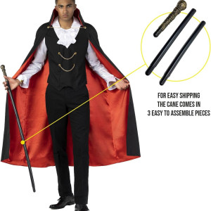 Morph - Gothic Vampire Costume Men Adult - Disfraz Vampiro adulto, halloween