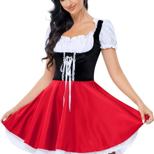 Disfraz de Caperucita roja, Halloween, adulto, cuento, talla grande