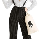 Disfraz de mujer gángster para adultos, traje de Halloween de mafioso, disfraz de clandestino de los años 20 en blanco y negro, atuendo de los años 20