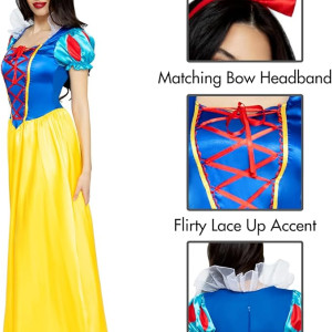 Conjunto clásico de Blancanieves para mujer, vestido de princesa, halloween