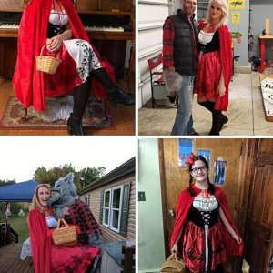 Disfraz de Caperucita Roja gótica para mujer, cuentos, halloween (m/l _ XL)