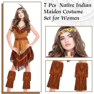 Disfraz Pocahontas,  indigena nativo americano para mujer, disfraz de doncella india, culturas