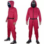 Overol rojo unisex, halloween, disfraz, La casa de papel, el juego del calamar, squid game
